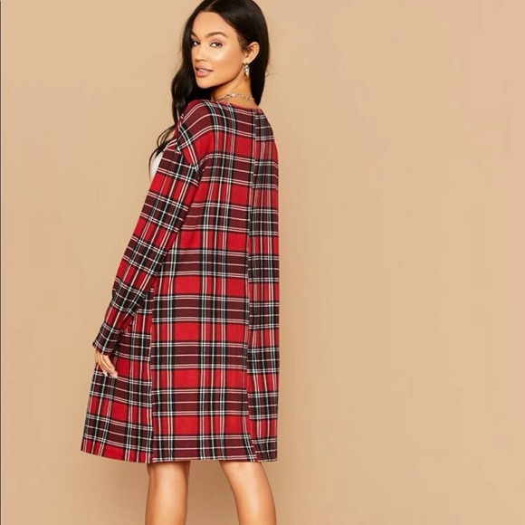 Long plaid sweater - Picture 3 of 5